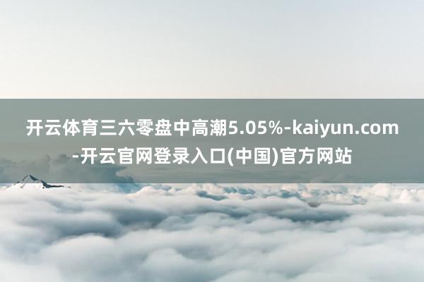 开云体育三六零盘中高潮5.05%-kaiyun.com-开云官网登录入口(中国)官方网站