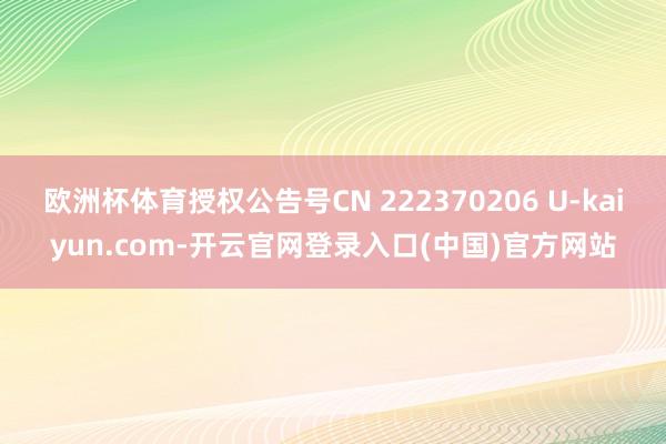 欧洲杯体育授权公告号CN 222370206 U-kaiyun.com-开云官网登录入口(中国)官方网站