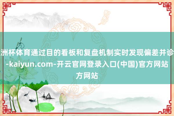 欧洲杯体育通过目的看板和复盘机制实时发现偏差并诊疗-kaiyun.com-开云官网登录入口(中国)官方网站