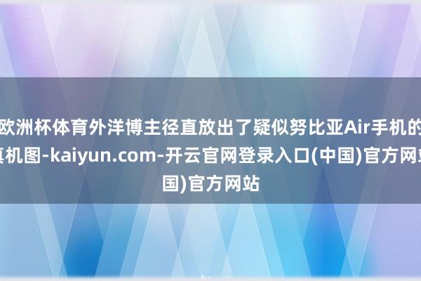 欧洲杯体育外洋博主径直放出了疑似努比亚Air手机的真机图-kaiyun.com-开云官网登录入口(中国)官方网站